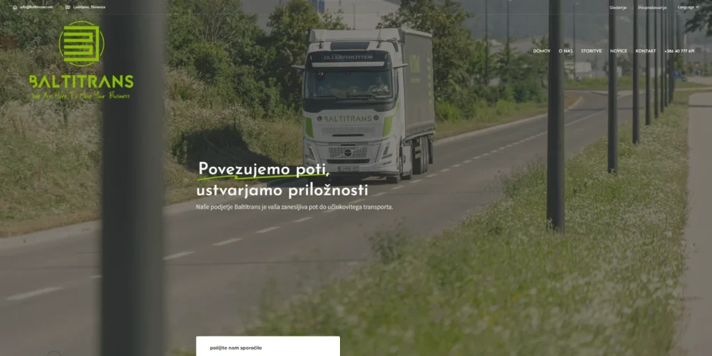 Projekt Baltitrans, ki ga je izdelala agencija ToTheMoon