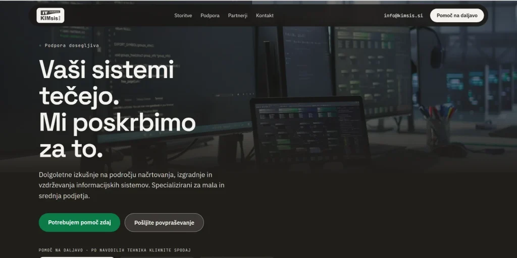 Projekt KIMSIS d.o.o., ki ga je izdelala agencija ToTheMoon