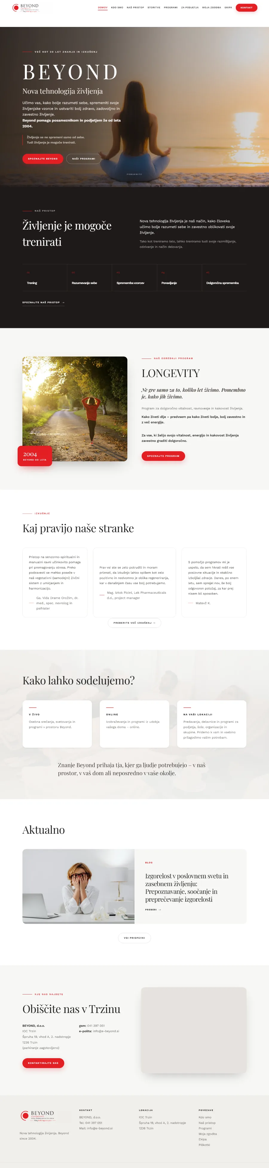 Celotna naslovnica strani E-Vizija Beyond