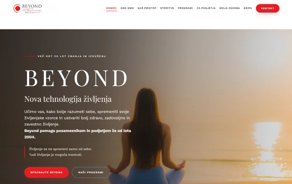 Naslovni del strani E-Vizija BEYOND
