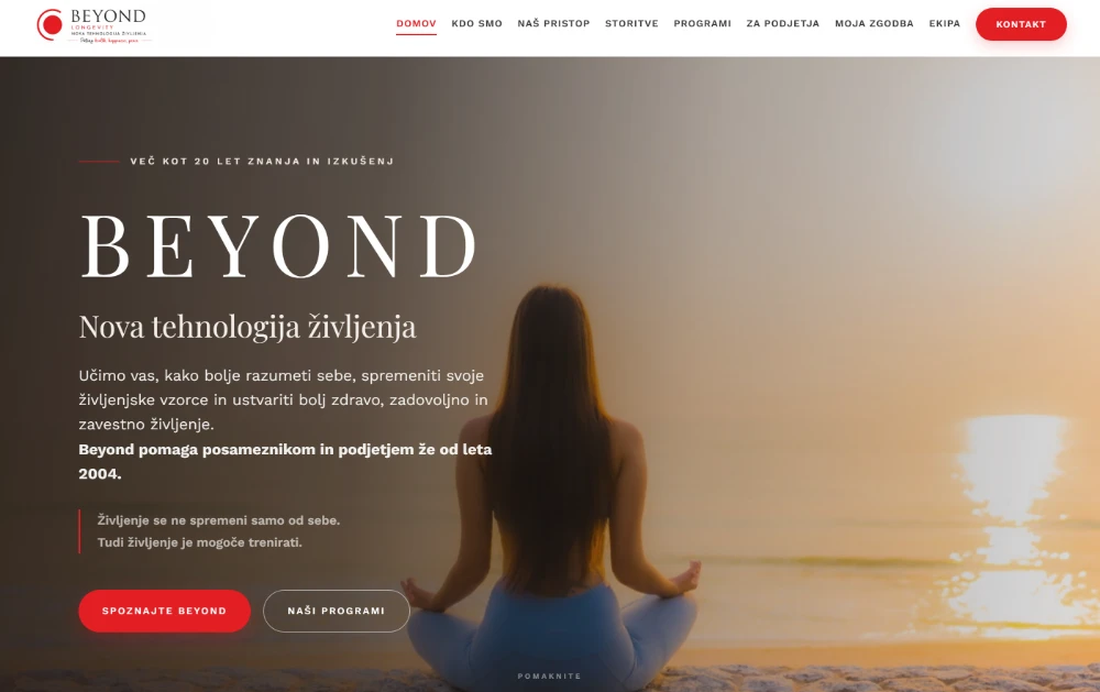 Spletna trgovina E-Vizija Beyond, ki jo je izdelala agencija ToTheMoon