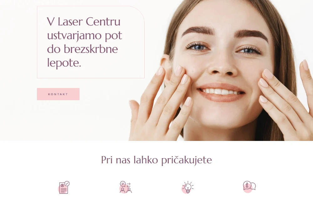 Naslovni del strani Laser Center Kranj