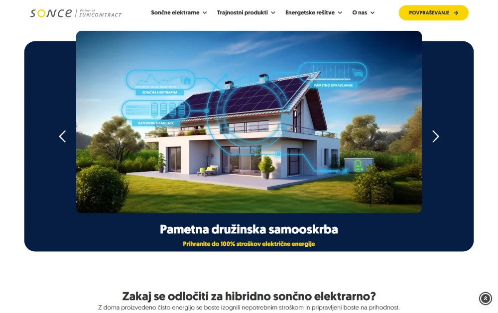 Naslovni del strani SONCE energija